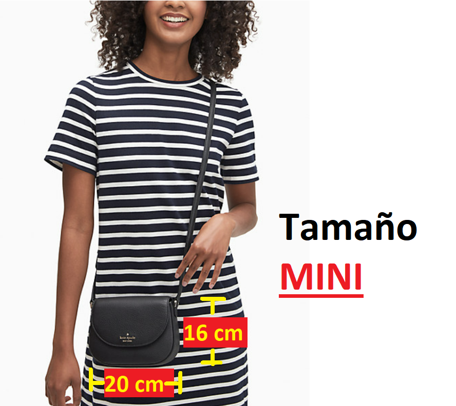 Bolsa Kate Spade Leila Mini Flap Crossbody - Negro