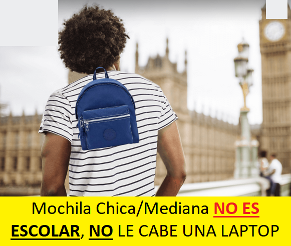 Mochila Kipling Mediana Reposa Azul Rey