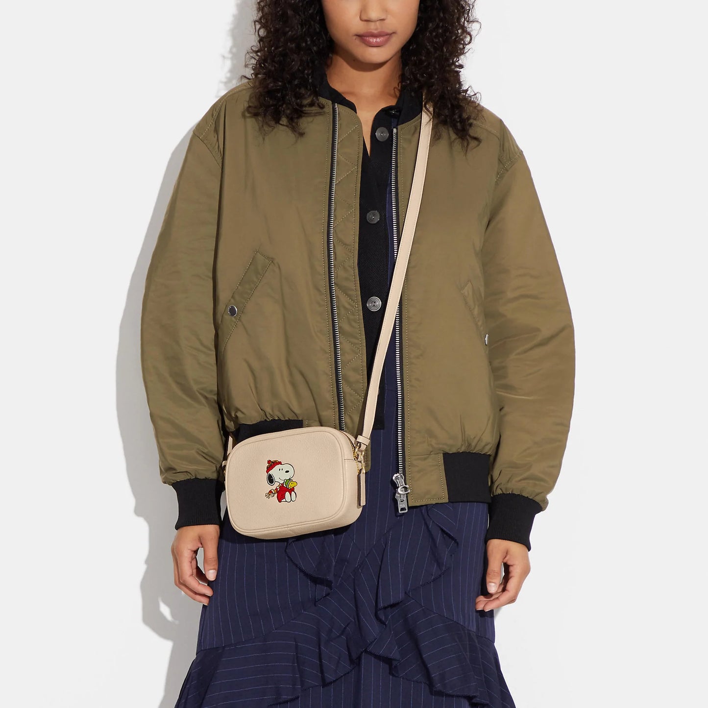 Bolsa Coach Peanuts Mini Jamie Camera Bag With Snoopy Cuddle Motif