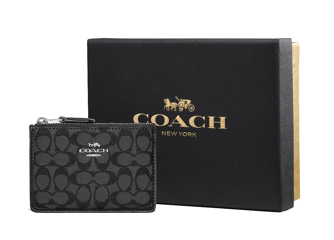 Tarjetero Coach Para Dama Signature Jacquard Mini ID Skinny Wallet - illa Elite Fashion Suppliers