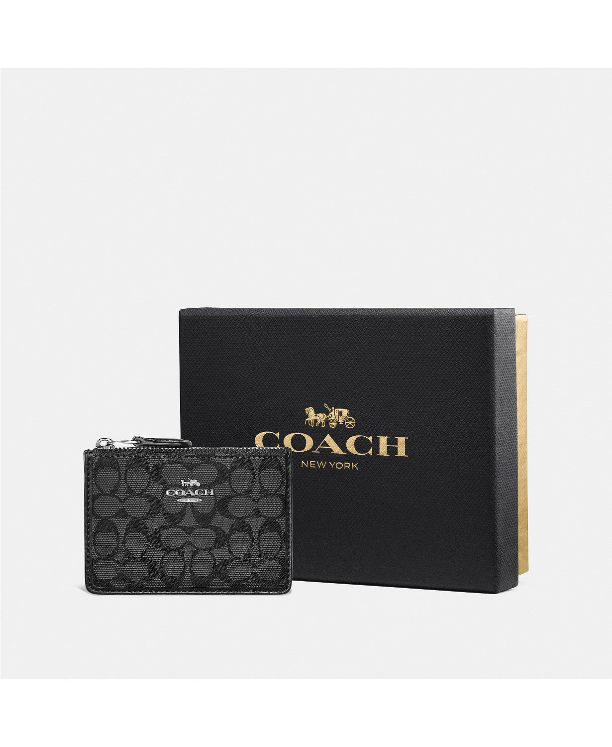 Tarjetero Coach Para Dama Signature Jacquard Mini ID Skinny Wallet - illa Elite Fashion Suppliers