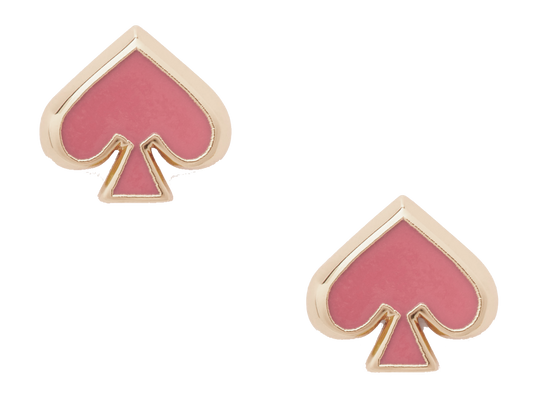 Aretes Kate Spade Everyday Spade Enamel Studs Rosa Brillante