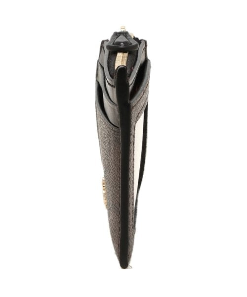 Tarjetero Coach Signature Mini Skinny Id Case Cafe Oscuro Negro