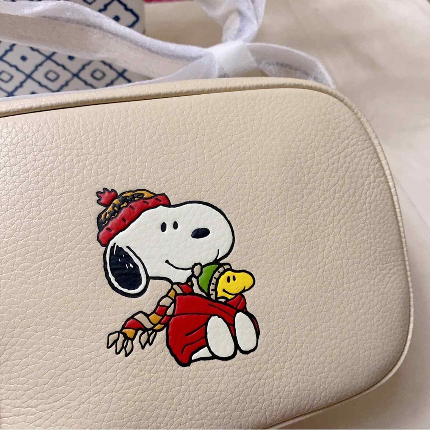 Bolsa Coach Peanuts Mini Jamie Camera Bag With Snoopy Cuddle Motif