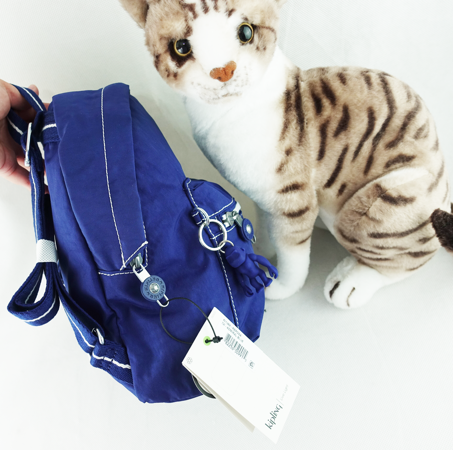 Mochila Kipling Mediana Reposa Azul Rey