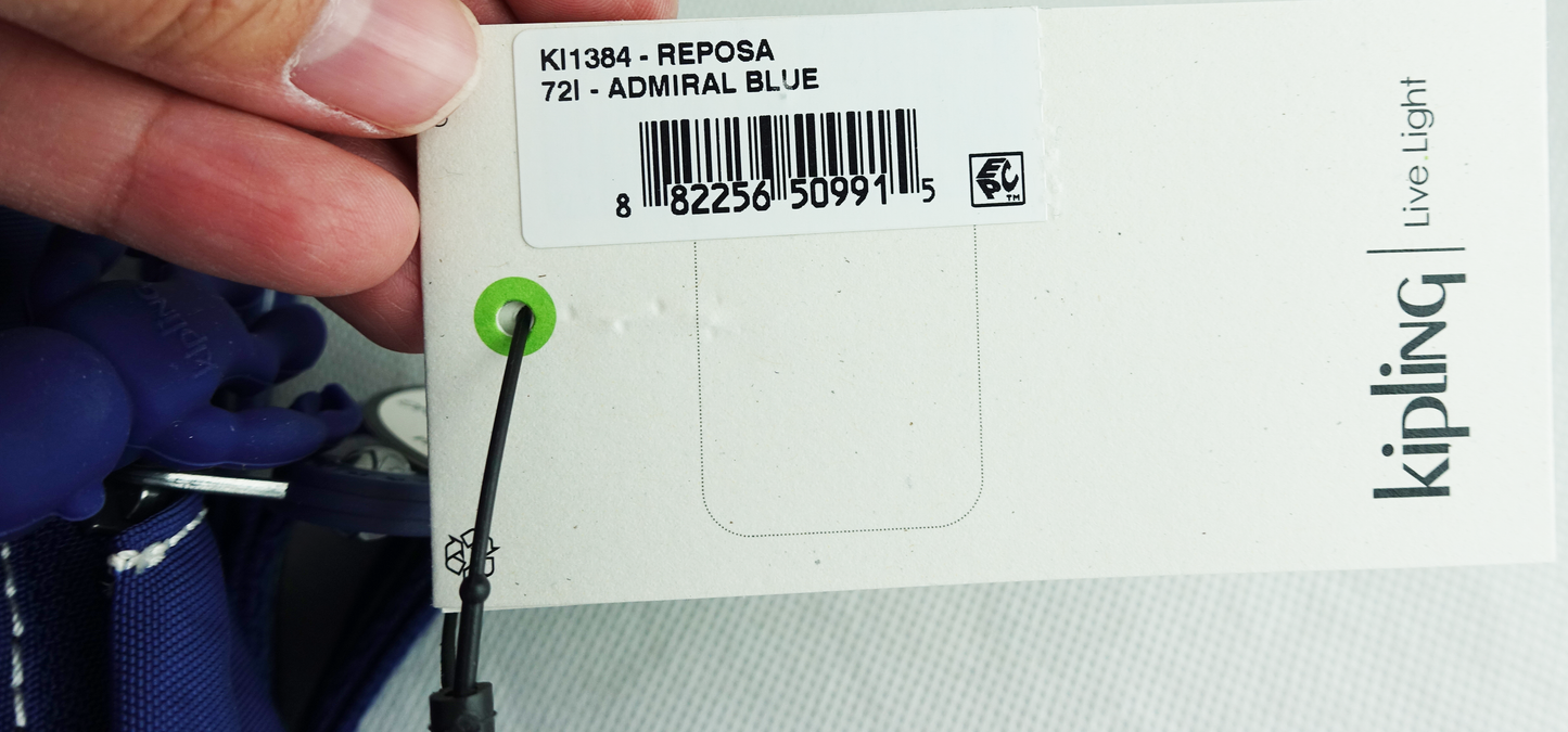 Mochila Kipling Mediana Reposa Azul Rey