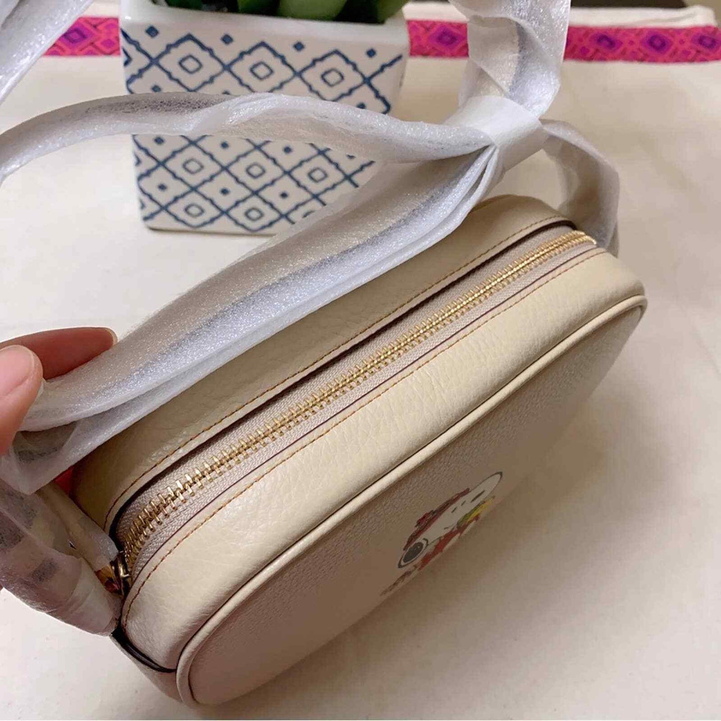 Bolsa Coach Peanuts Mini Jamie Camera Bag With Snoopy Cuddle Motif