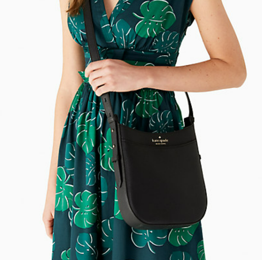 Bolsa Kate Spade Leila Pebbled Leather North - NEGRO