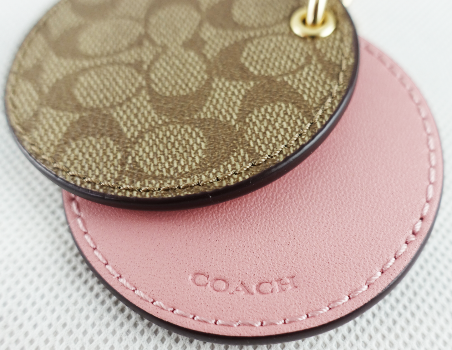 Llavero Coach Mirror Bag Charm In Signature Canvas