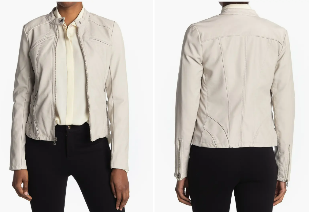 Chamarra Guess Para Mujer Piel Sintética Beige