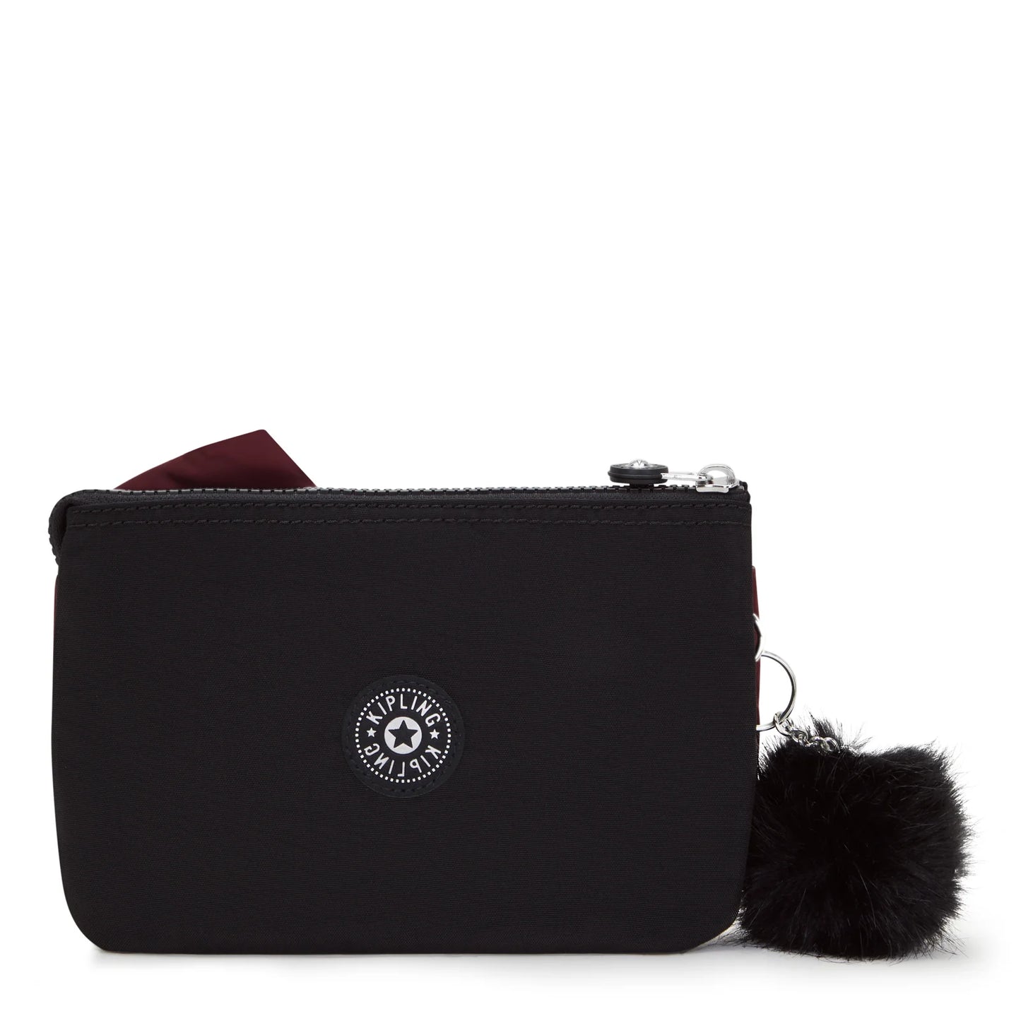 Monedero Kipling Creativity Extra Large Bow Wristlet - Black Merlot
