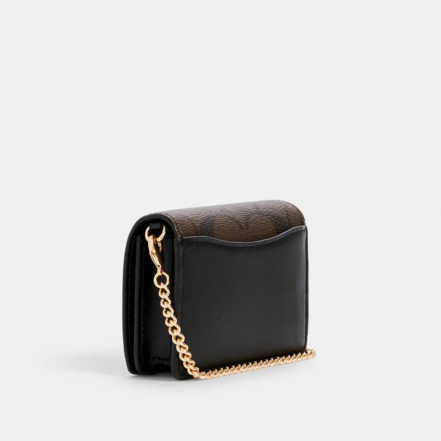 Cartera Coach Mini Wallet On A Chain - CAFE OSCURO