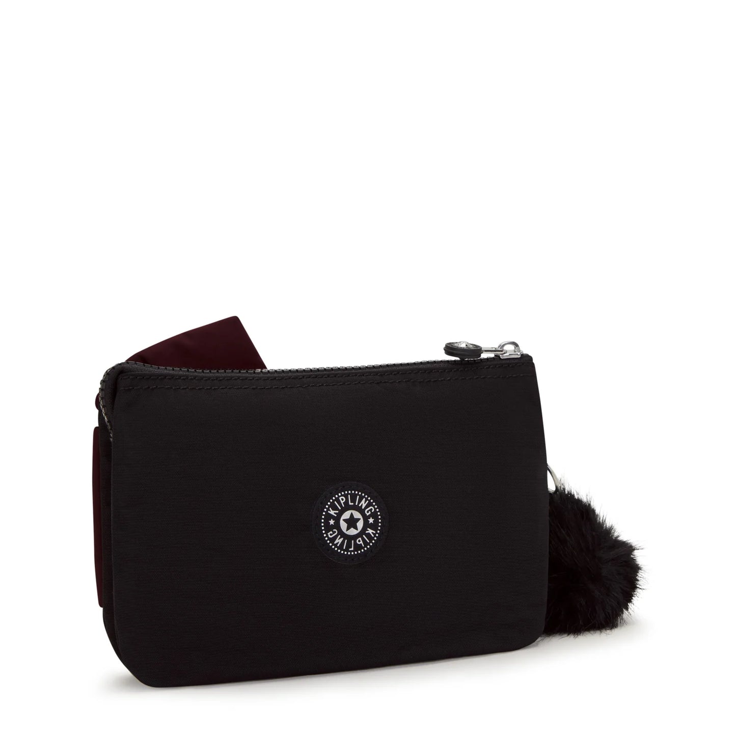 Monedero Kipling Creativity Extra Large Bow Wristlet - Black Merlot