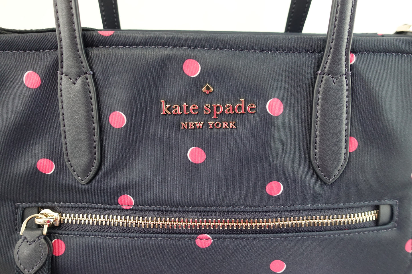 Bolsa Kate Spade Chelsea Medium Satchel - Azul Puntos Rosas
