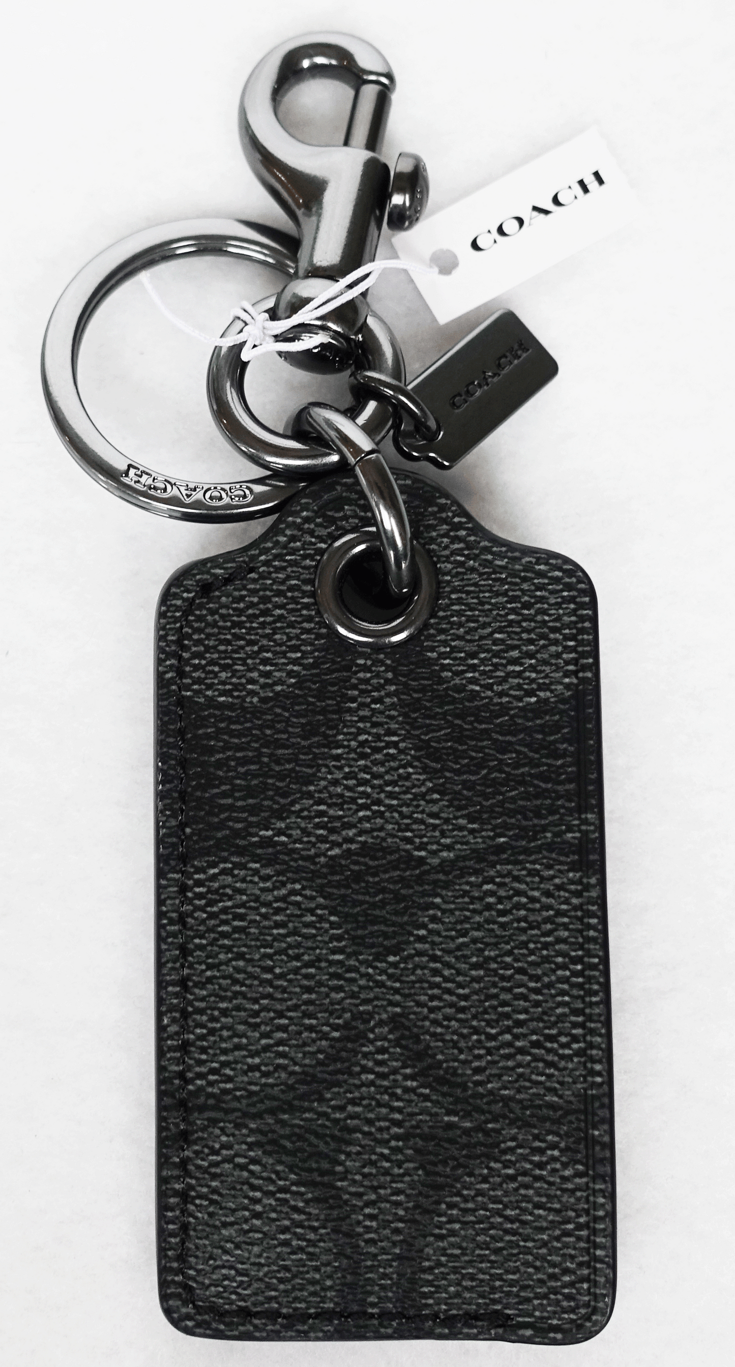 Llavero Coach Bottle Opener Key Fob In Signature Canvas