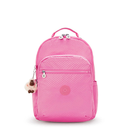 Mochila Kipling Seoul Grande 15" Laptop - Pink Mermaid Embossed