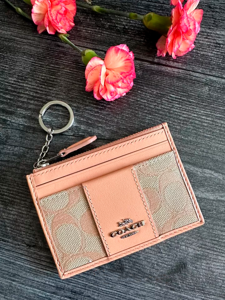 Tarjetero Coach  Mini Skinny Id Case Faded Blush