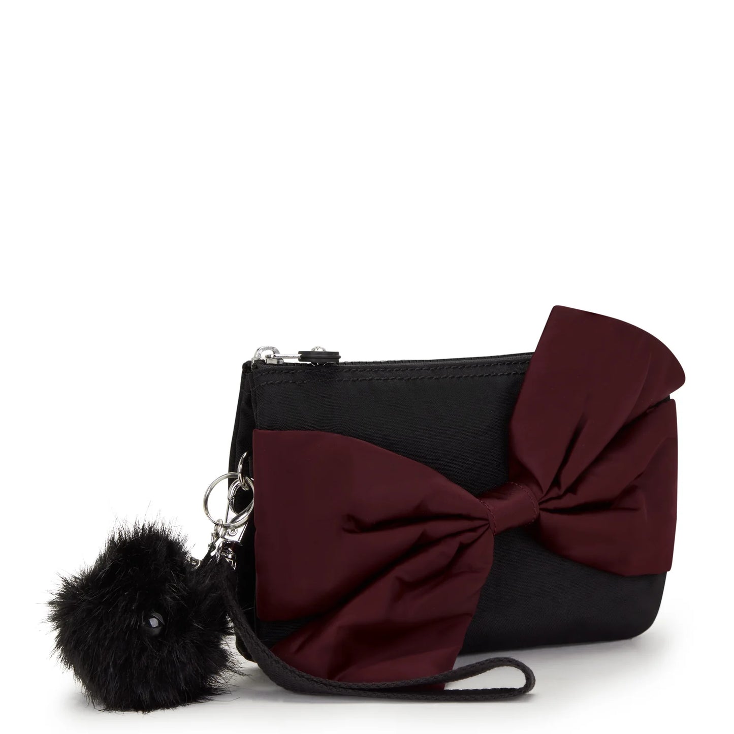 Monedero Kipling Creativity Extra Large Bow Wristlet - Black Merlot