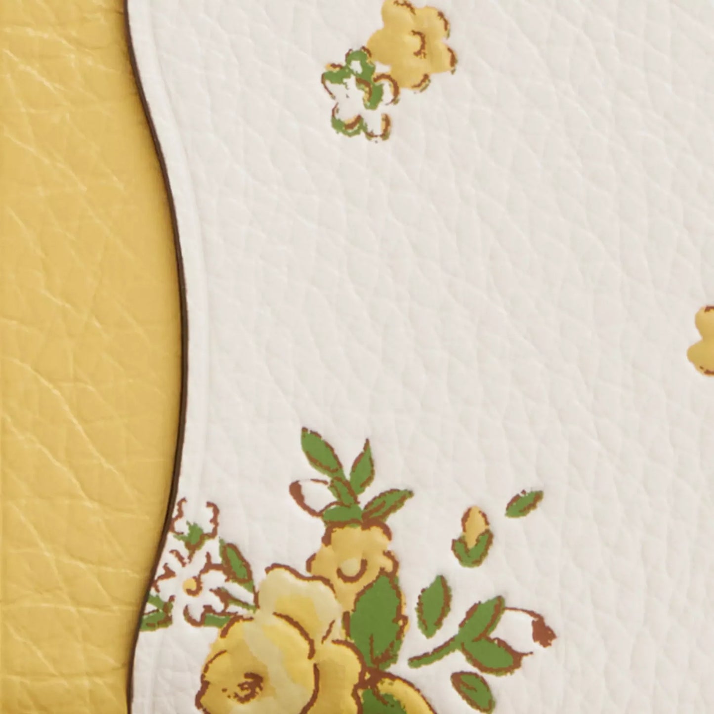 Monedero Coach Zip Card Case Amarillo Flores