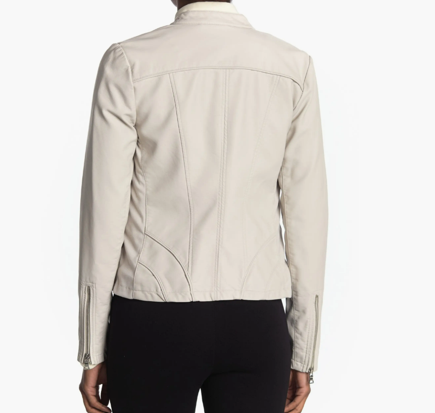 Chamarra Guess Para Mujer Piel Sintética Beige