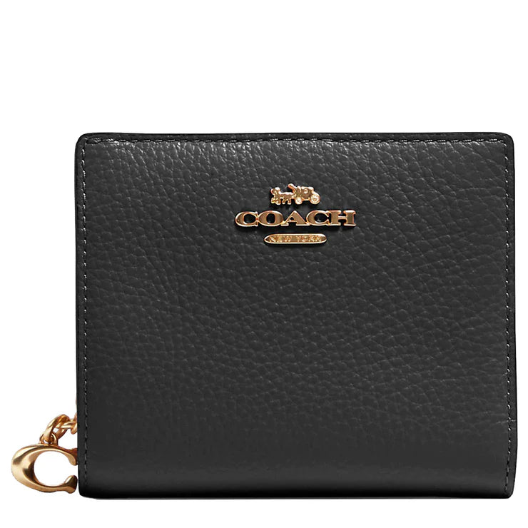 Cartera Coach Snap Wallet Negro