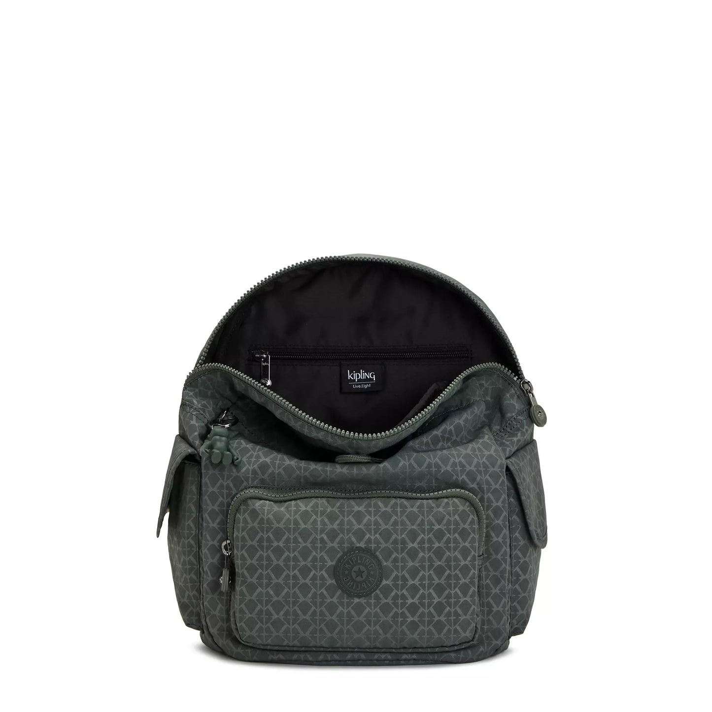 Mochila Kipling City Pack Small - Signature Green Embossed