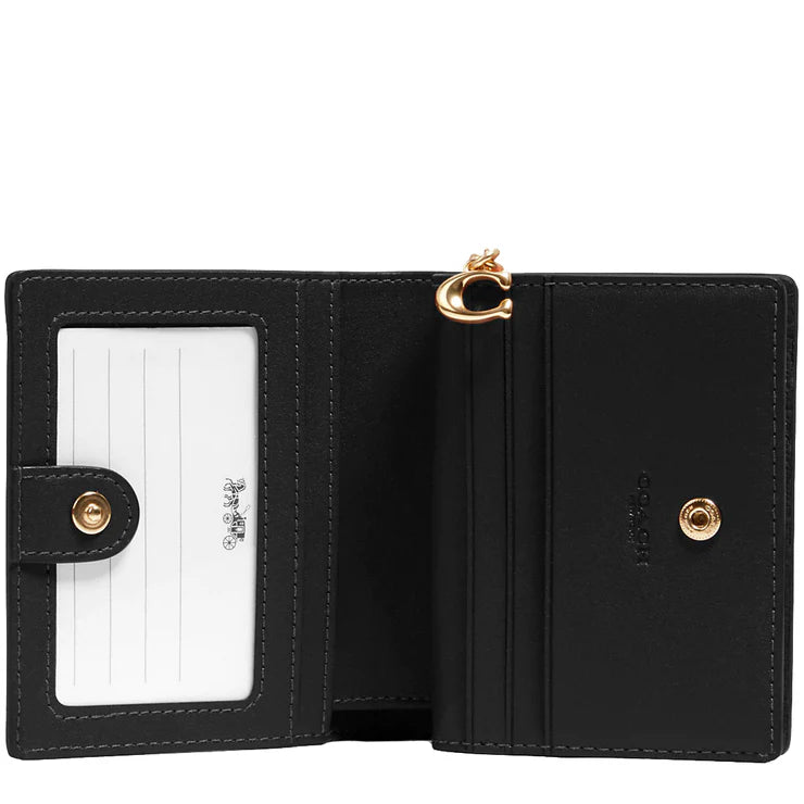 Cartera Coach Snap Wallet Negro