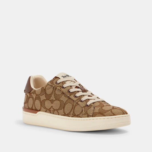 Tennis Coach - Clip Low Top Sneaker - Khaki/Saddle