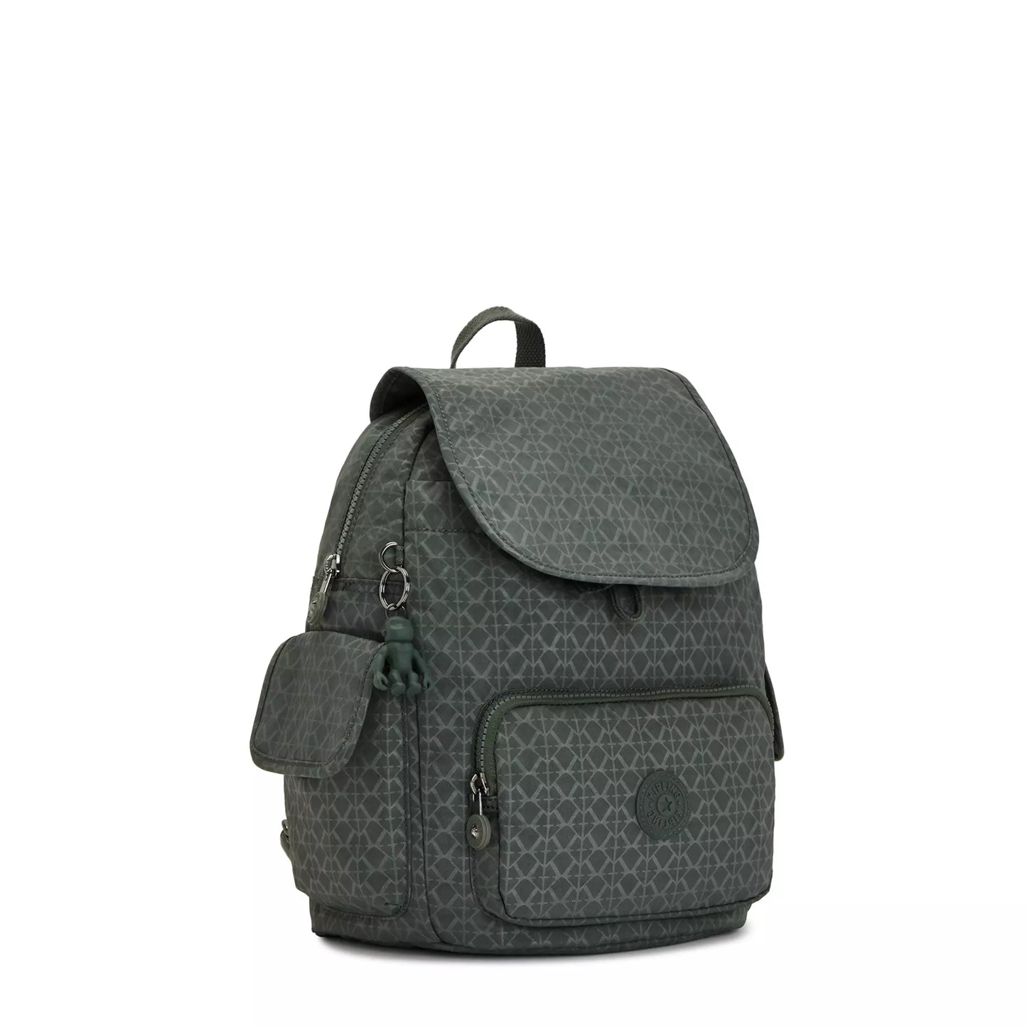 Mochila Kipling City Pack Small - Signature Green Embossed