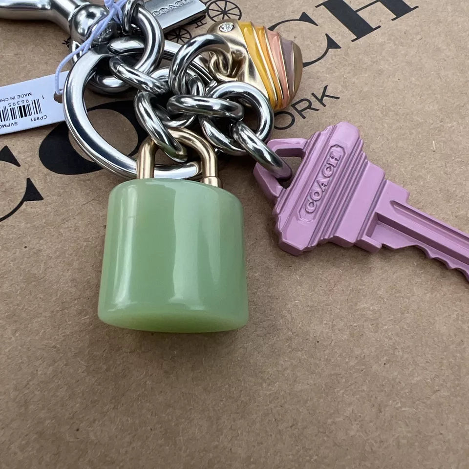 Llavero Coach key cluster bag charm