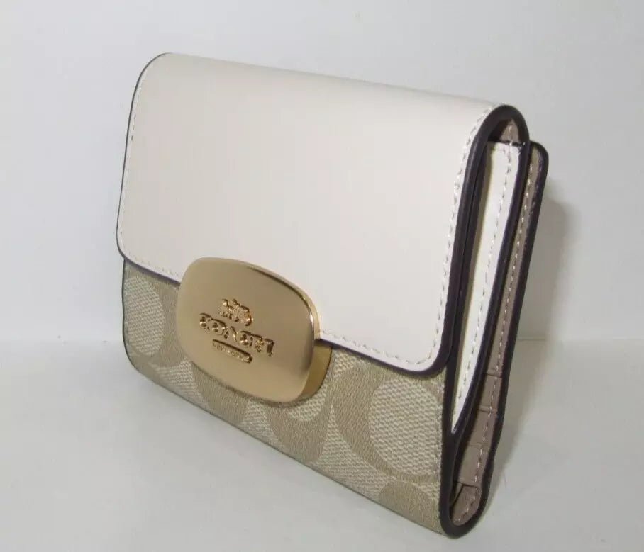 Cartera Coach Eliza Small Wallet In Signature Canvas