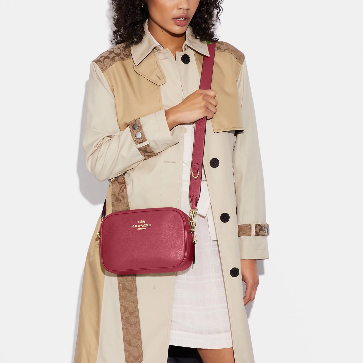 Bolsa Coach  Jamie Camera Bag- Gold/Rouge