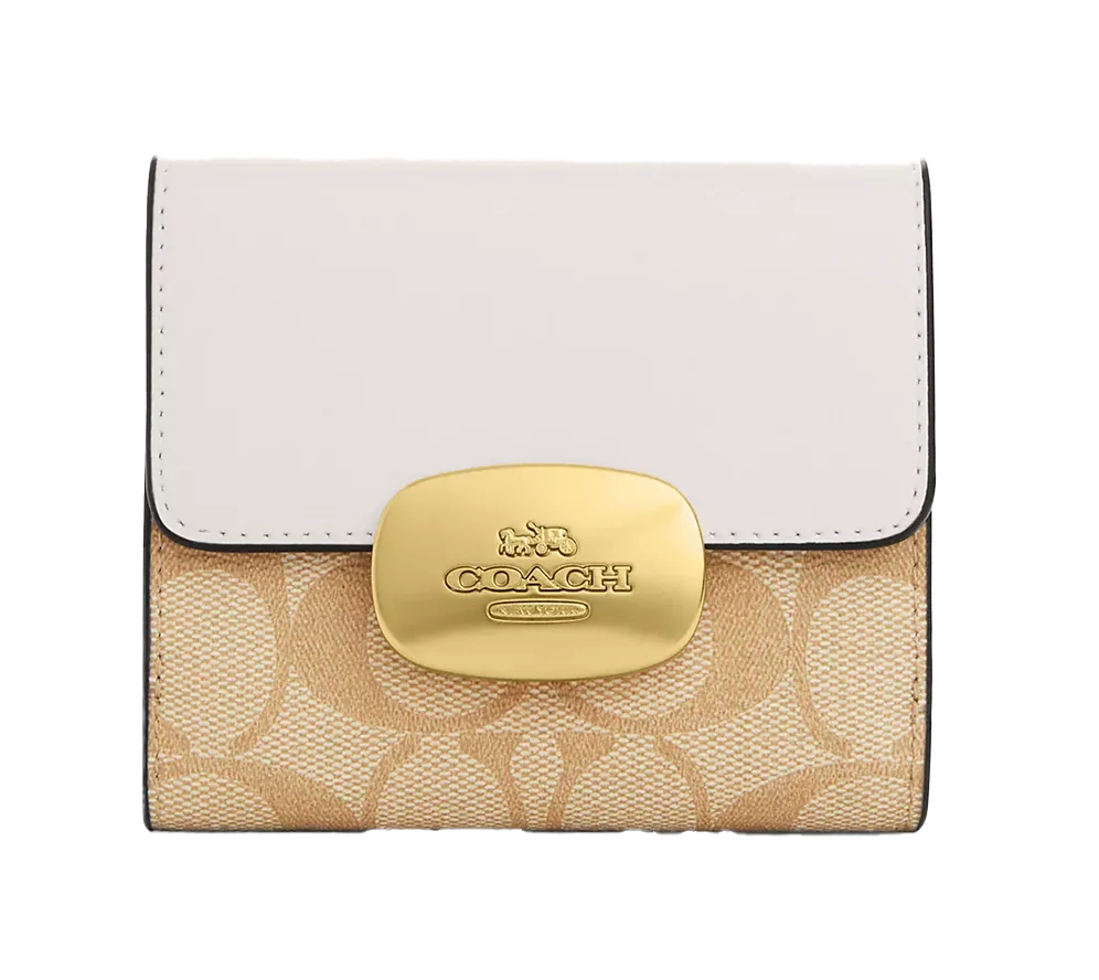 Cartera Coach Eliza Small Wallet In Signature Canvas