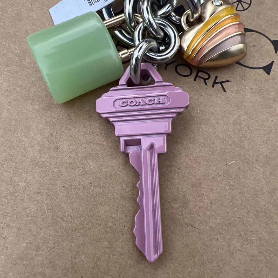 Llavero Coach key cluster bag charm