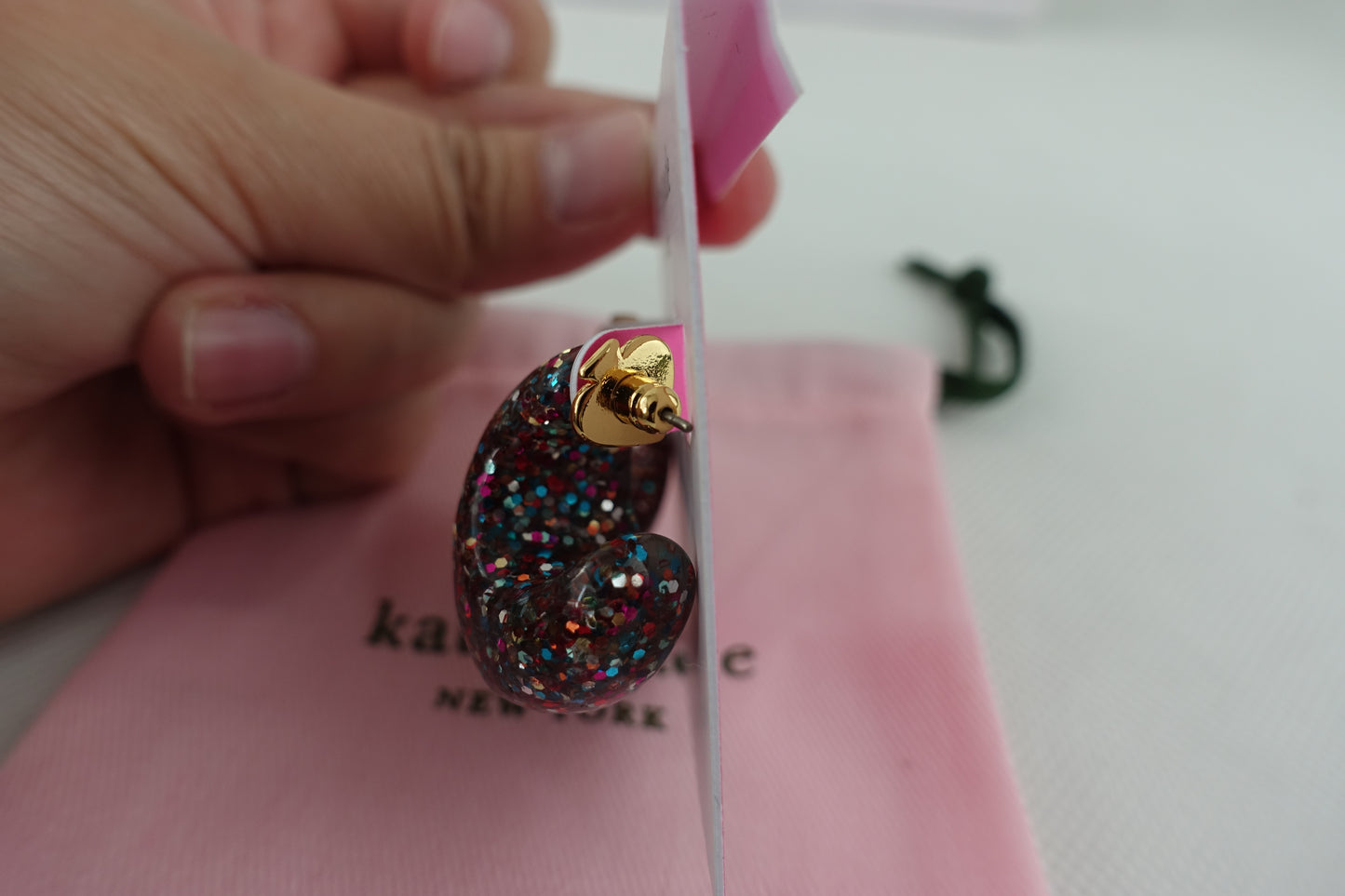 Aretes Kate Spade Glitter 41mm Hoop Earrings Colores