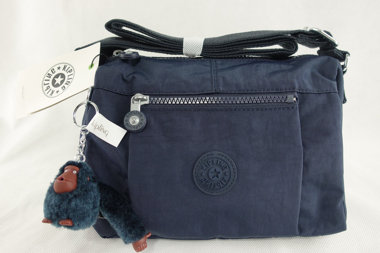 Bolsa Kipling Wes Azul Chango Peludo