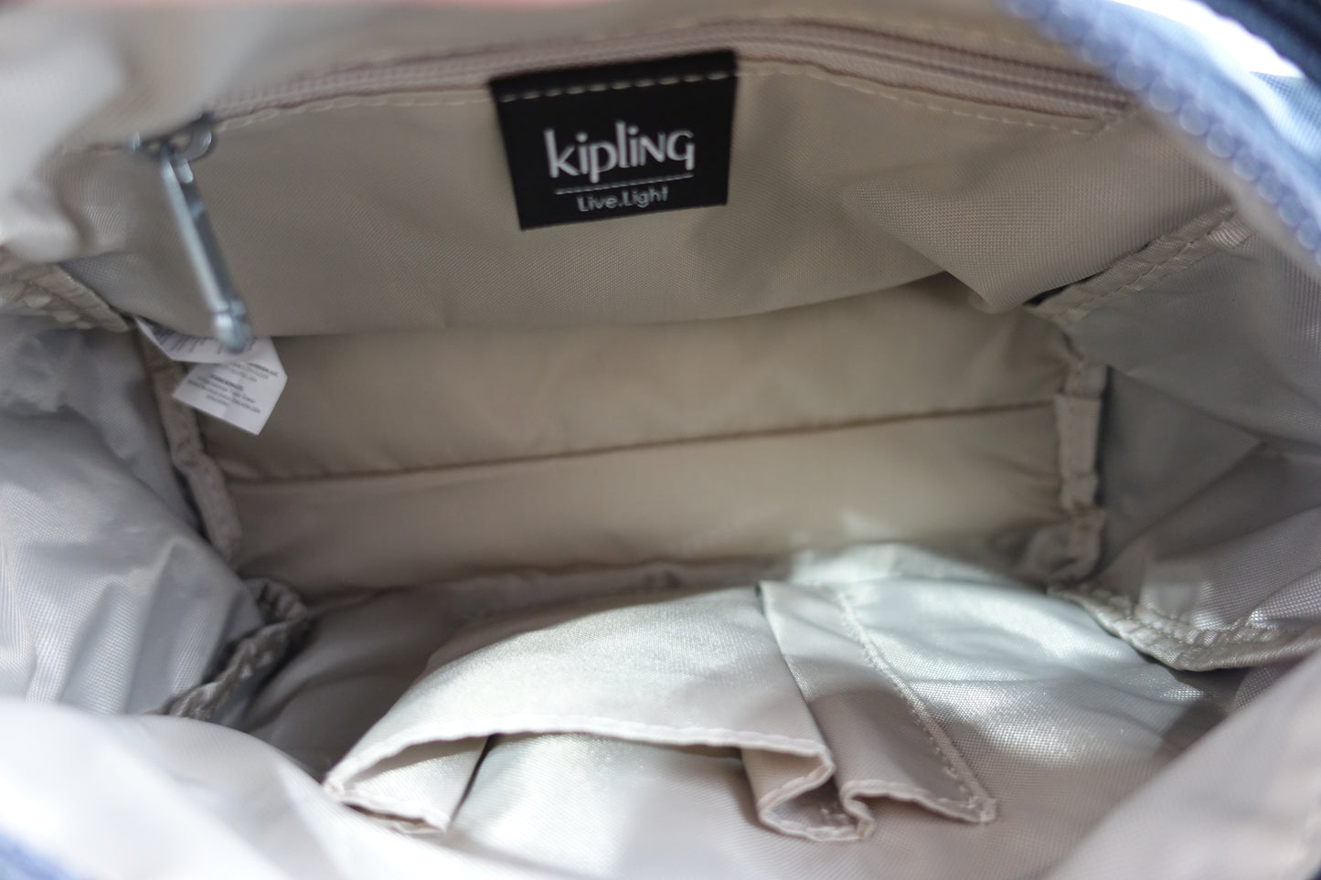 Bolsa Kipling Wes Azul Chango Peludo