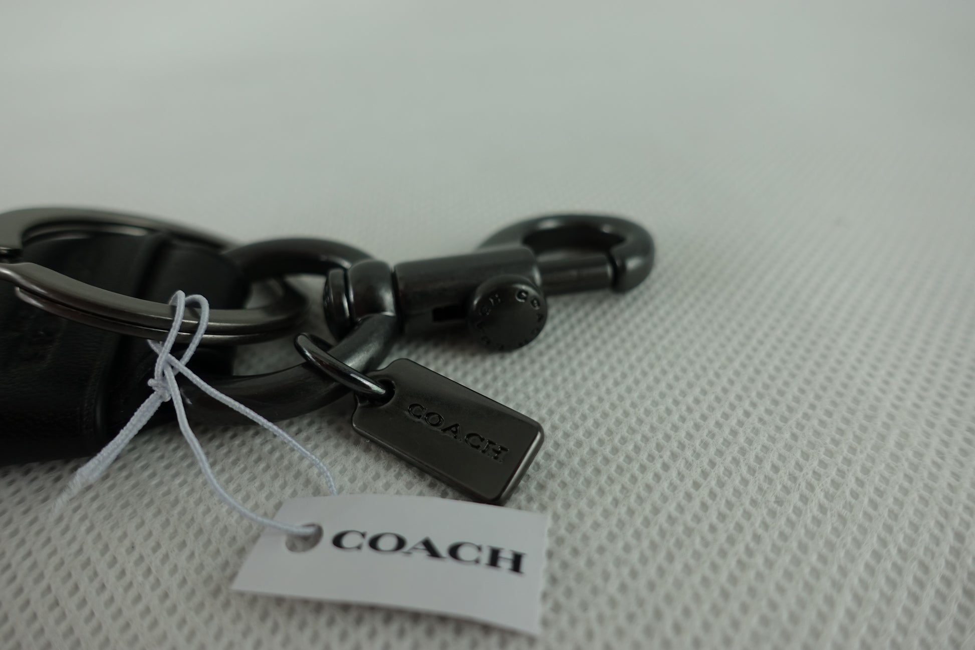 COACH®  Loop Key Fob In Signature Canvas