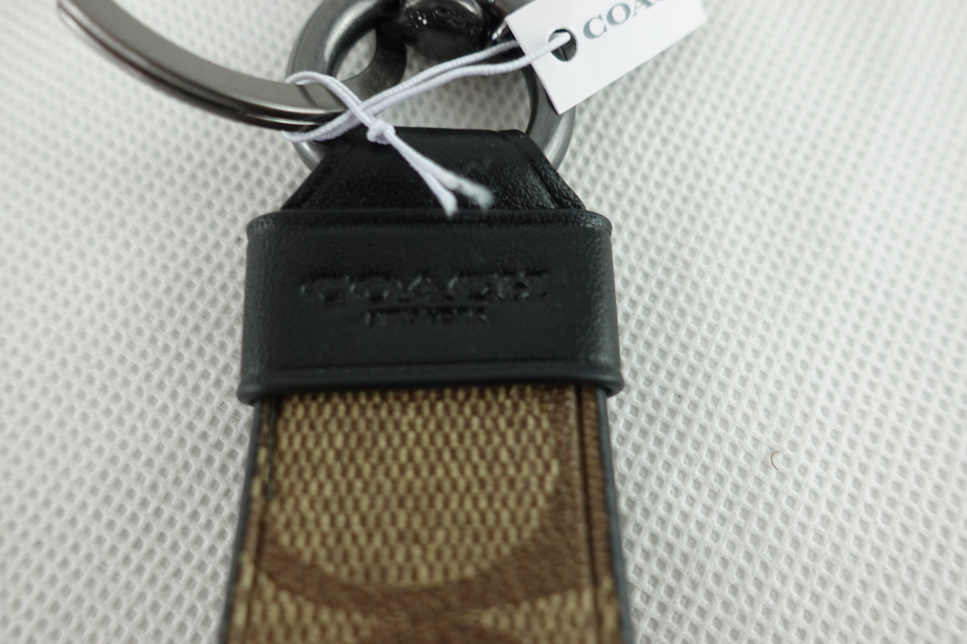 COACH® Outlet  Large Loop Key Fob In Signature Canvas