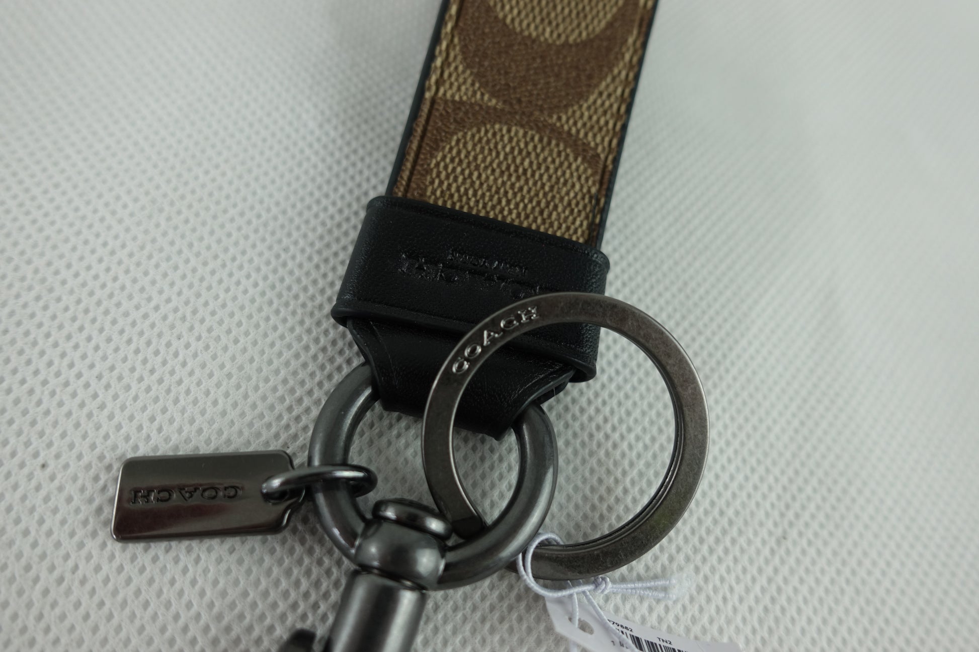 Coach Coach Large Loop Key Fob In Colorblock