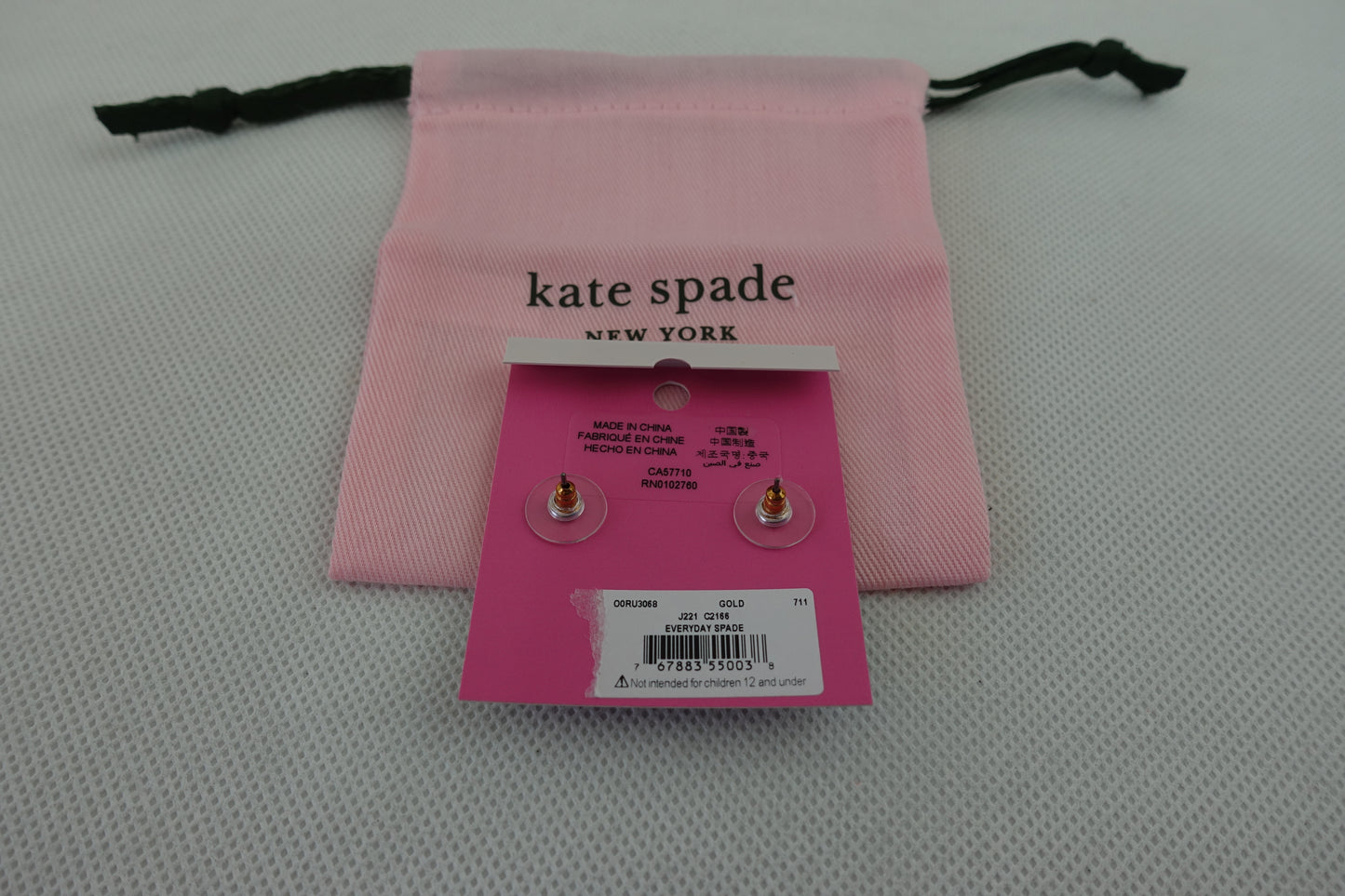 Aretes Kate Spade Everyday Spade Dorados