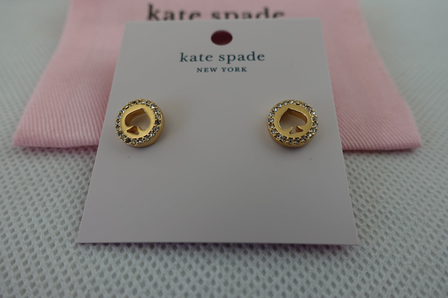 Aretes Kate Spade Spot The Spade Pave Halo Spade Studs Dorados