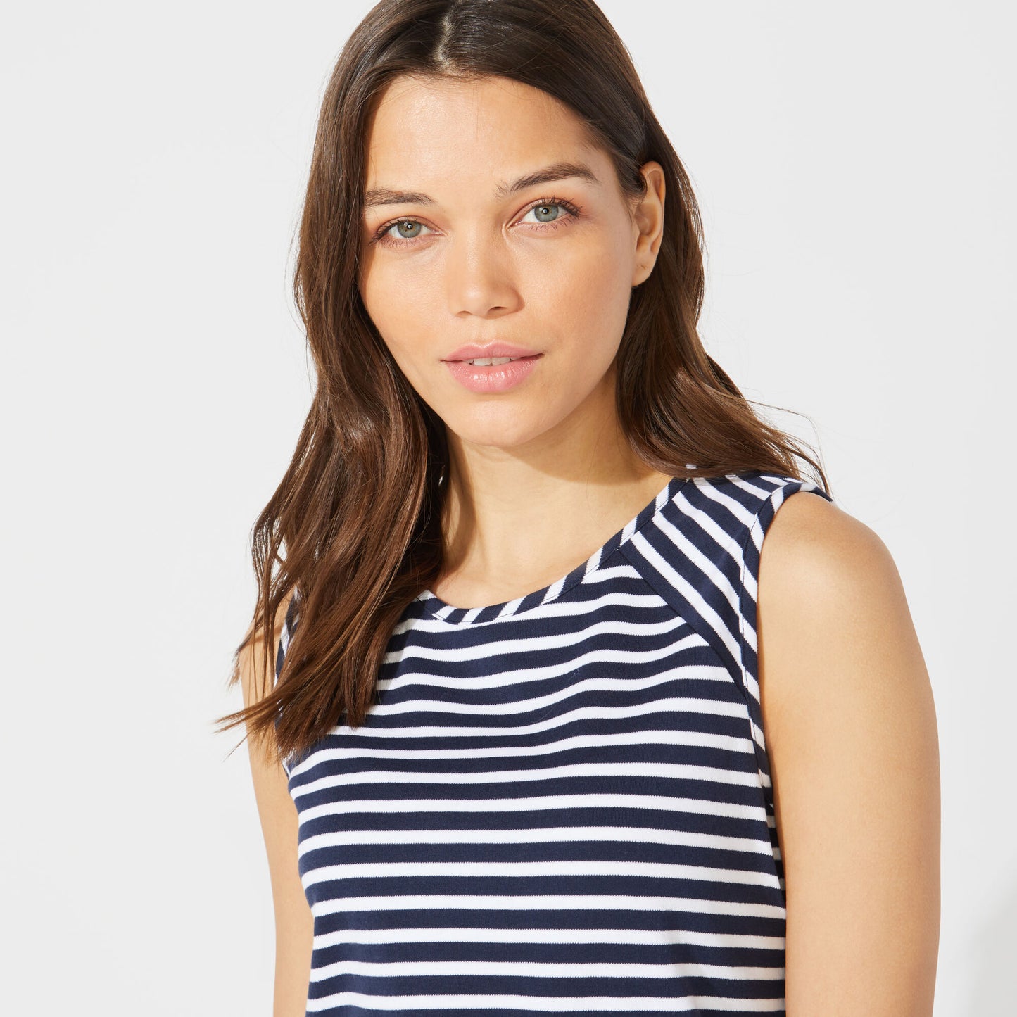 Blusa Nautica Mujer Stripe Sleeveless Knit Top