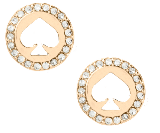 Aretes Kate Spade Spot The Spade Pave Halo Spade Studs Dorados