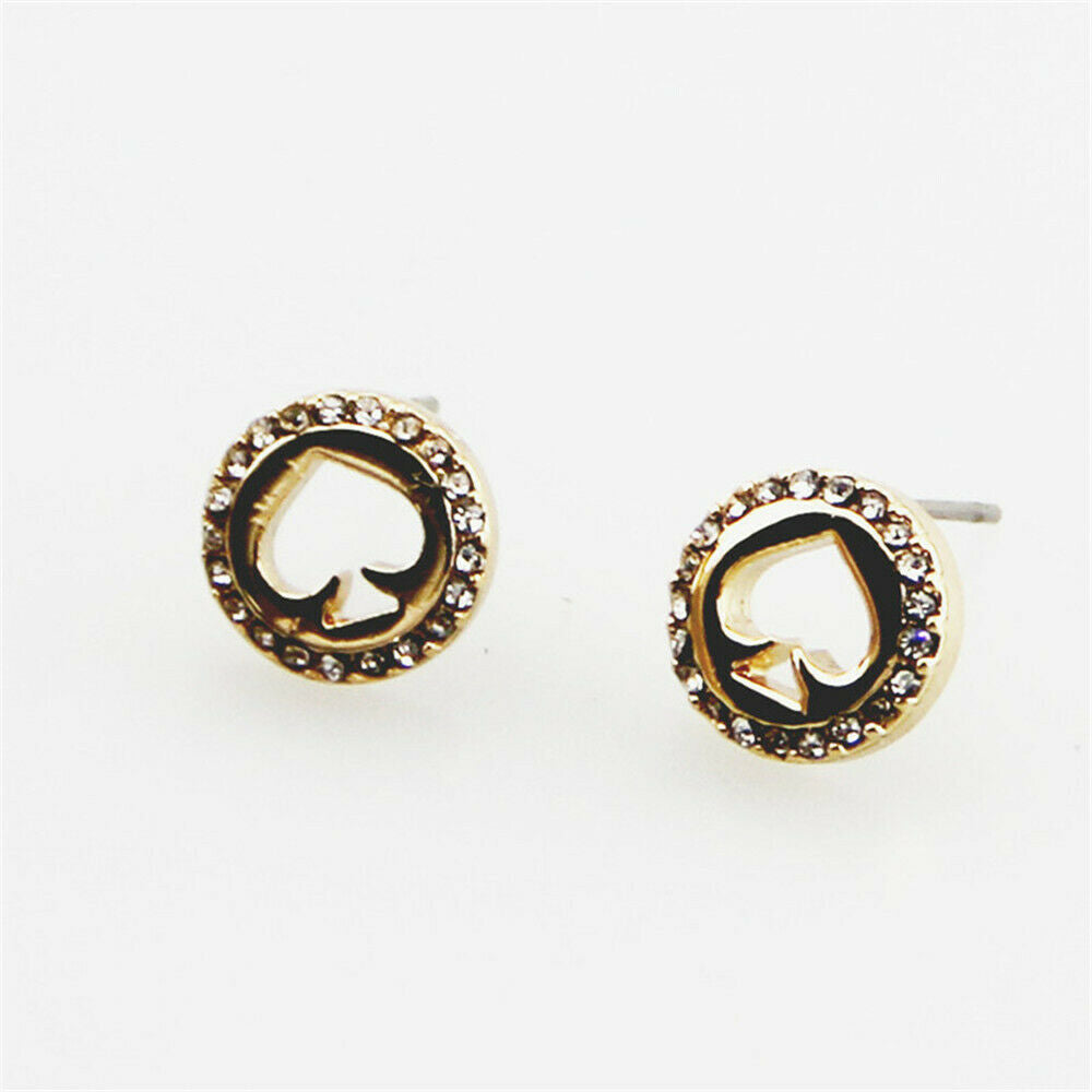 Aretes Kate Spade Spot The Spade Pave Halo Spade Studs Dorados