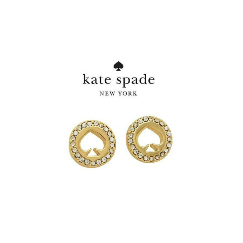 Aretes Kate Spade Spot The Spade Pave Halo Spade Studs Dorados