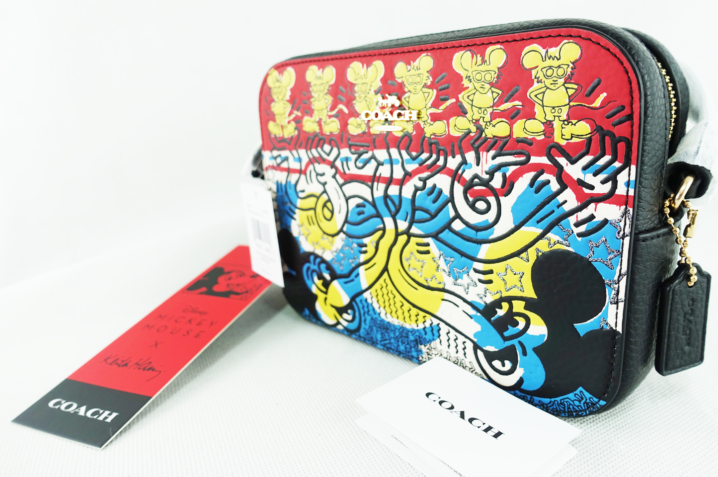 Bolsa Coach Disney Mickey Mouse X Keith Haring Mini Camera Bag